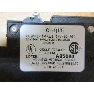 CBI QL-1(13)3A Circuit Breaker QL1133A - New No Box