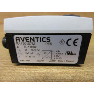 Aventics R412010767 Electronic Pressure Sensor Damaged Connector - Used