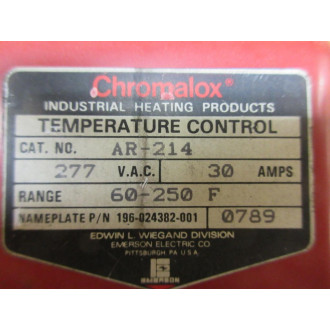 Chromalox AR-214 Temperature Controller AR214 - Used