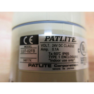 Patlite LU7-02FB Stack Light LU702FB - Used