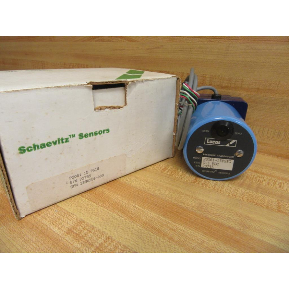 Lucas P3061 15PSIG Schaevitz Pressure Transducer P306115PSIG