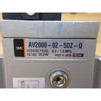 SMC AV2000-02-5DZ-Q Pneumatic Valve AV2000025DZQ - Used