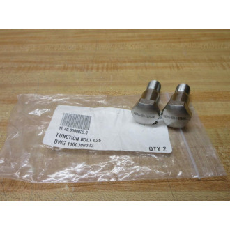 12.40.0000025.0 Stainless Steel Function Bolt L25 (Pack of 2)