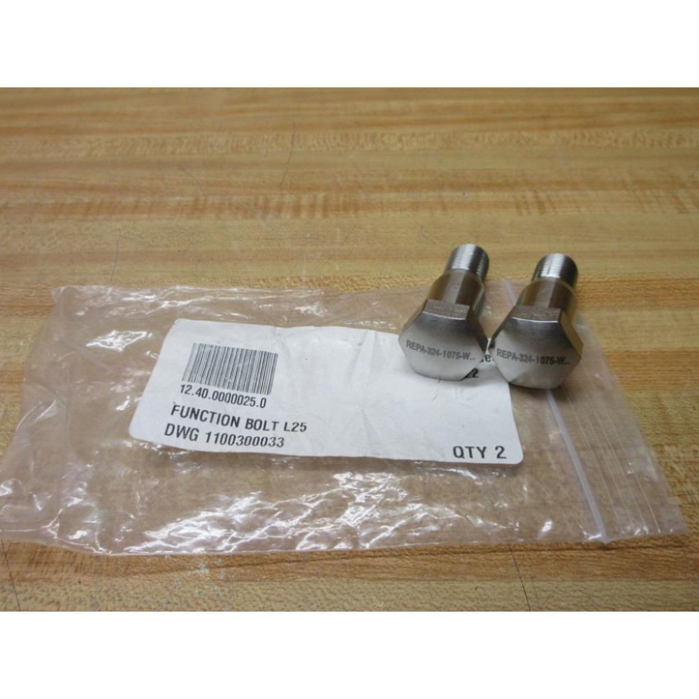 12.40.0000025.0 Stainless Steel Function Bolt L25 (Pack of 2)