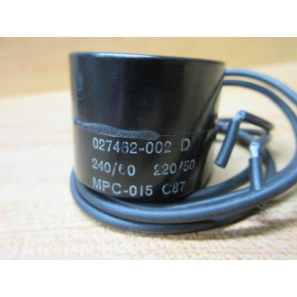 Asco Numatics 027462-002D Coil MPC-015 - New No Box