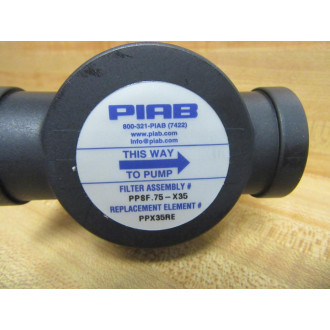 Piab PPSF.75-X35 Filter Assembly PPSF75X35 PPX35RE Filter - New No Box