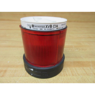 Telemecanique XVB-C34 Schneider Red Steady Unit 084507 WO Cap, WO Lamp - Used