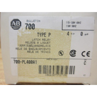 Allen Bradley 700-P400A1 Starter Relay 700P400A1 Ser B W700-PLLA1 & 700-PL400A1