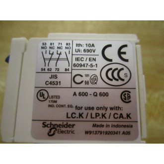 Telemecanique LA1-KN04 Contact Block LA1KN04