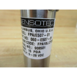 Sensotec 060-E507-01 Pressure Transducer FPAE507-01