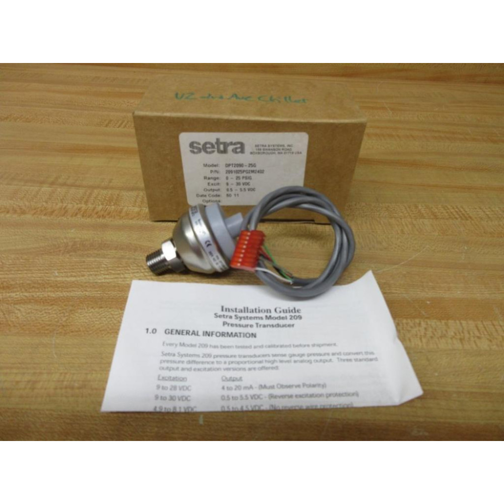 Setra 2091025PG2M2402 Pressure Transducer DPT2090-25G