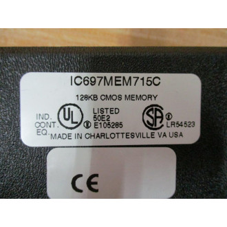 GE Fanuc IC697MEM715C CMOS Memory 128KB - Used