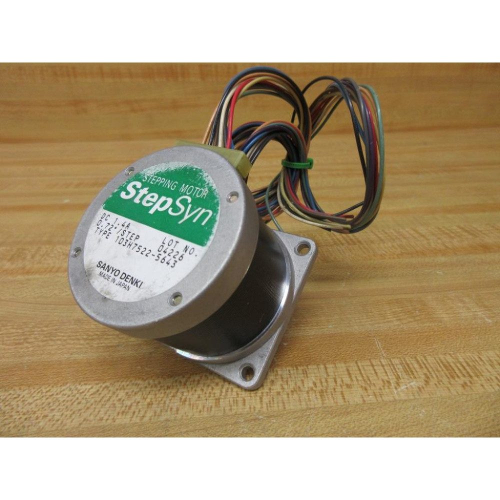 Sanyo Denki 103H7522-5643 StepSyn Stepping Motor 103H75225643 - Used