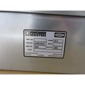 Powerohm Resistors PF40R1K60-W Braking Resistor - New No Box