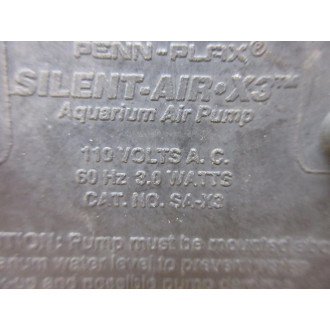 Penn-Plax SA-X3 Silent Air X3 Air Pump SAX3 - New No Box