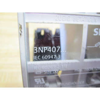 Siemens 3NP407 Recognized Fuse Holder Size 00 - Used