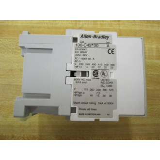 Allen Bradley 100-C43*00 Contactor 100-C43D10