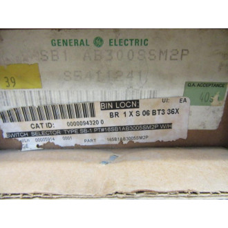 General Electric SB1AB300SSM2P Rotary Switch