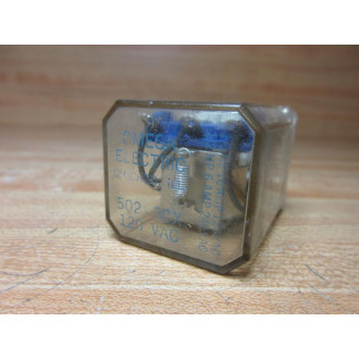 Omega Electric 502-3CX-120V AC Relay 502-3CX - Used
