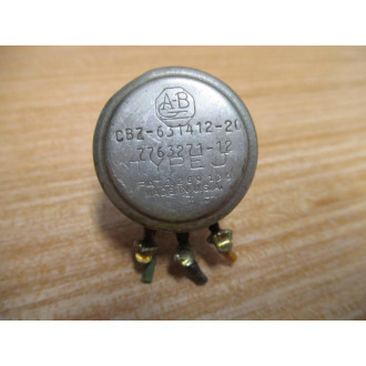 Allen Bradley CBZ-631412-20 Potentiometer 7763271-12 - Used
