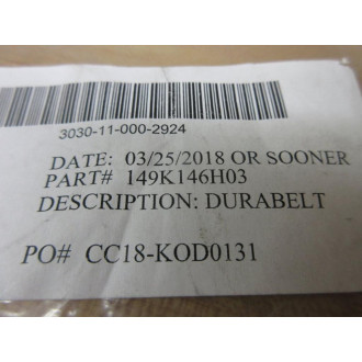 Durabelt 149K146H03 O-Ring Belt - New No Box