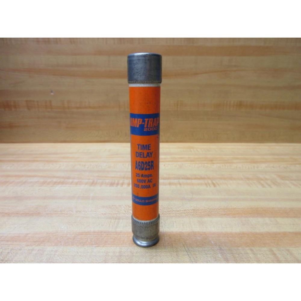 Gould Shawmut Ferraz Mersen A6D25R Fuse Cross Ref 4TCG9 (Pack of 2) - New No Box