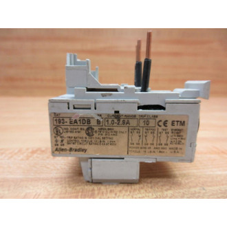 Allen Bradley 193-EA1DB Overload Relay 193EA1DB With Screws, Chipped 1.0-2.9A - Used