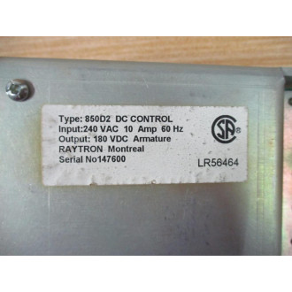 Raytron 850D2 DC Control Board T850DP10 - Used