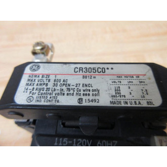 General Electric CR305C002 Contactor - Used