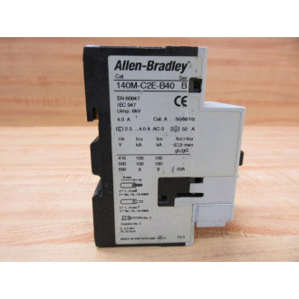 Allen Bradley 140M-C2E-B40 Circuit Breaker 140MC2EB40 B, W140M-C-AFAR10A10 - Used