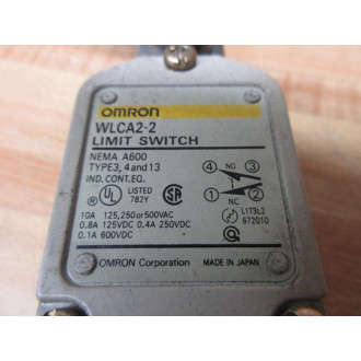 Omron WLCA2-2 Limit Switch WLCA22 500 VAC - Used