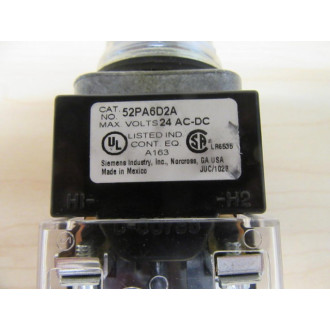 Siemens 52PA6D2A Push-To-Test Indicating Unit WOperator - New No Box