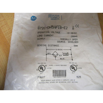 Allen Bradley 872C-DH5NP18-E2 Inductive Proximity Sensor 872CDH5NP18E2