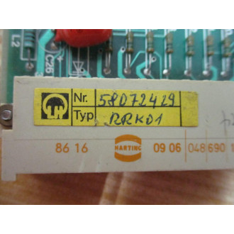 Leybold-Heraeus RRK01 Power Supply Relay Card 58072429 - Used