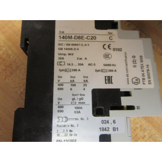 Allen-Bradley 140M-D8E-C20 Disconnect Switch