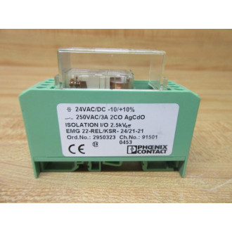 Phoenix Contact EMG 22-RELKSR-2421-21 Relay Module 2950323 - New No Box
