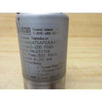 Viatran 3475AP2AAA20 Pressure Transducer