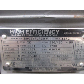 Toshiba B0024FLF2AM Induction Motor - Used