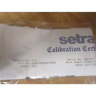 Setra 2241100PG4T3306J Pressure Transducer