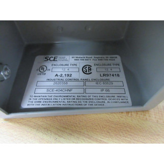 Saginaw Control & Engineering SCE-404CHNF SCE Enclosure - New No Box