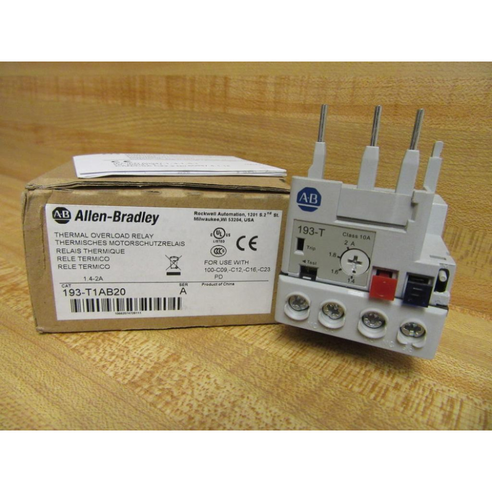 Allen Bradley 193-T1AB20 Thermal Overload Relay 193T1AB20