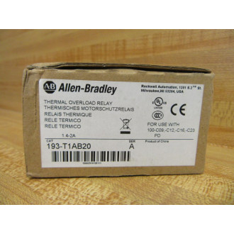 Allen Bradley 193-T1AB20 Thermal Overload Relay 193T1AB20