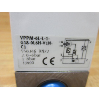 Festo VPPM-6L-L-1-G18-0L6H-V1N-C1 Proportional Pressure Control Valve - Used