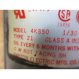 Dayton 4K850 AC Motor - New No Box