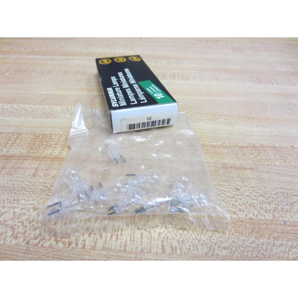 Sylvania 12 Miniature Lamp Light Bulbs (Pack of 10)