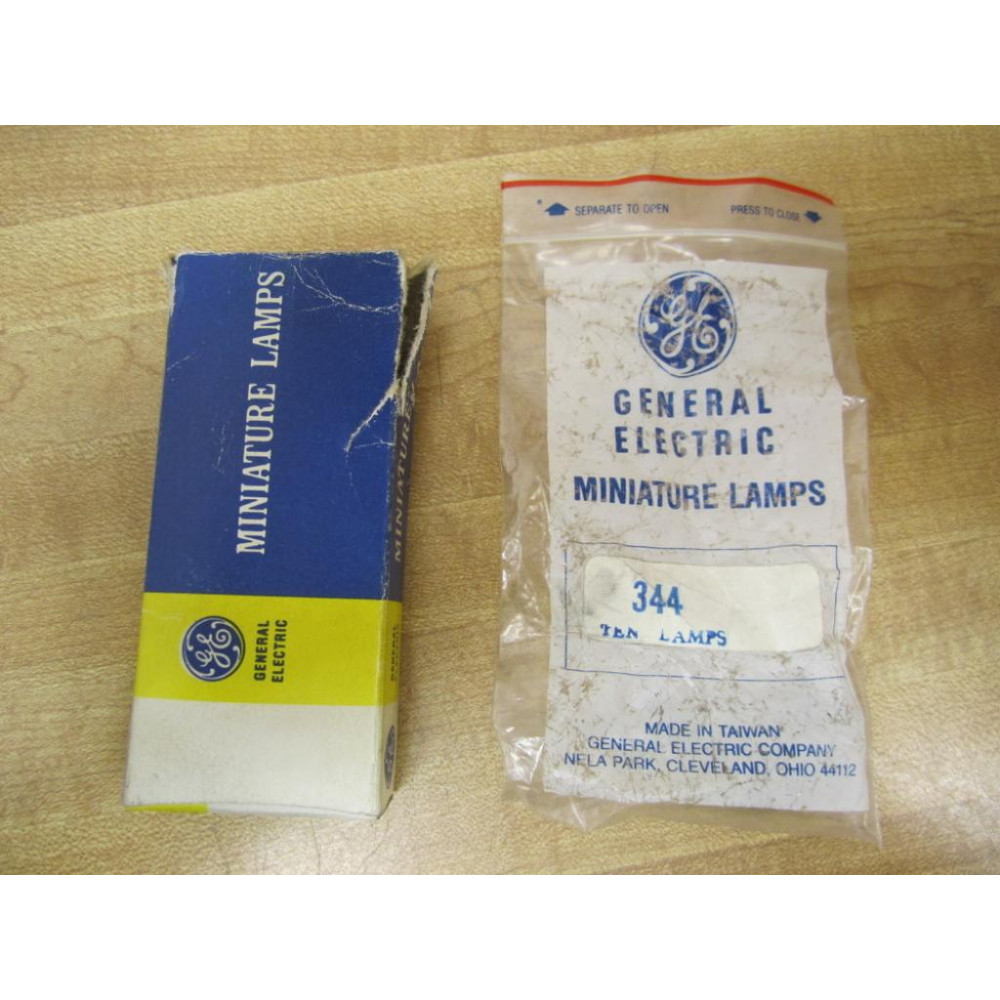 General Electric 344 Light Bulbs Miniature Lamps (Pack of 10)