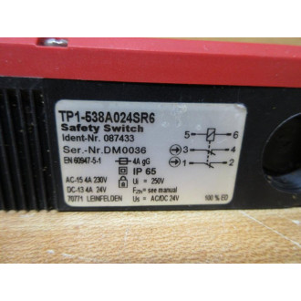 Euchner TP1-538A024SR6 Safety Switch TP1538A024SR6 - Used