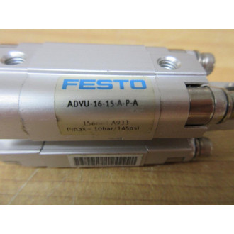Festo ADVU-16-15-A-P-A Compact Pneumatic Cylinder ADVU1615APA - Used