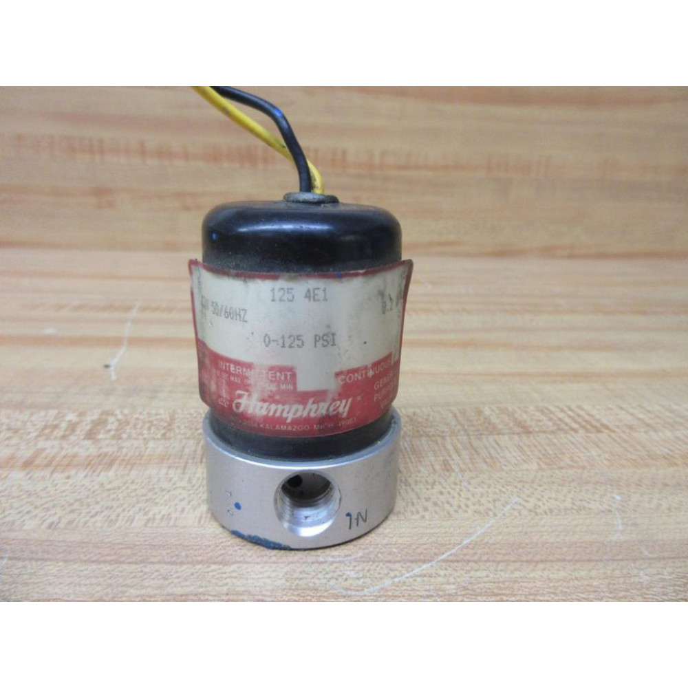 Humphrey 125 4E1 Solenoid Valve 1254E1 - Used