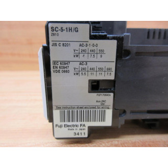 Fuji Electric SC-5-1HG Contactor SC51HG - Used